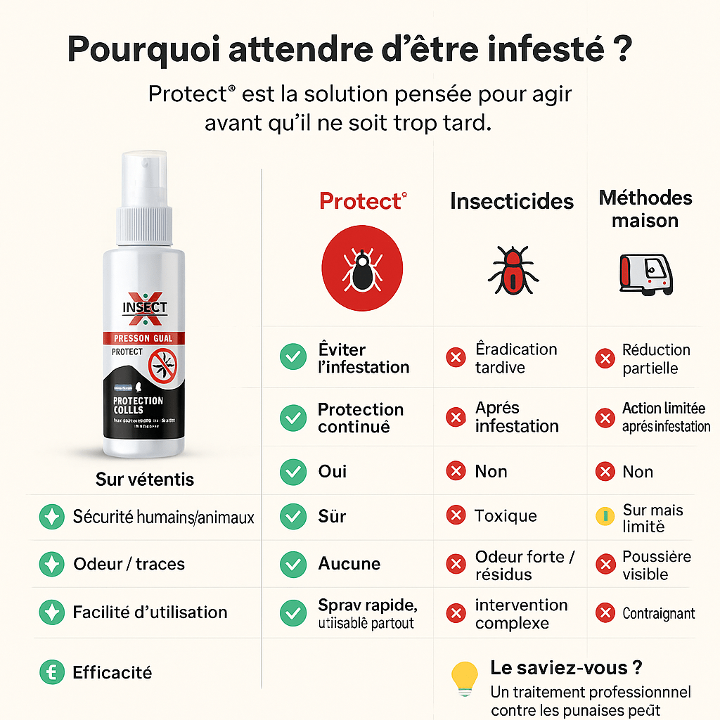 Protect - Répulsif Punaise de Lit - INSECTX Professionnel