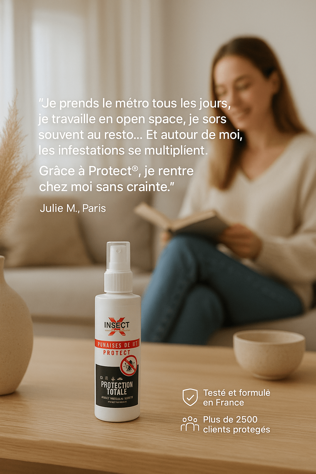 Protect - Répulsif Punaise de Lit - INSECTX Professionnel